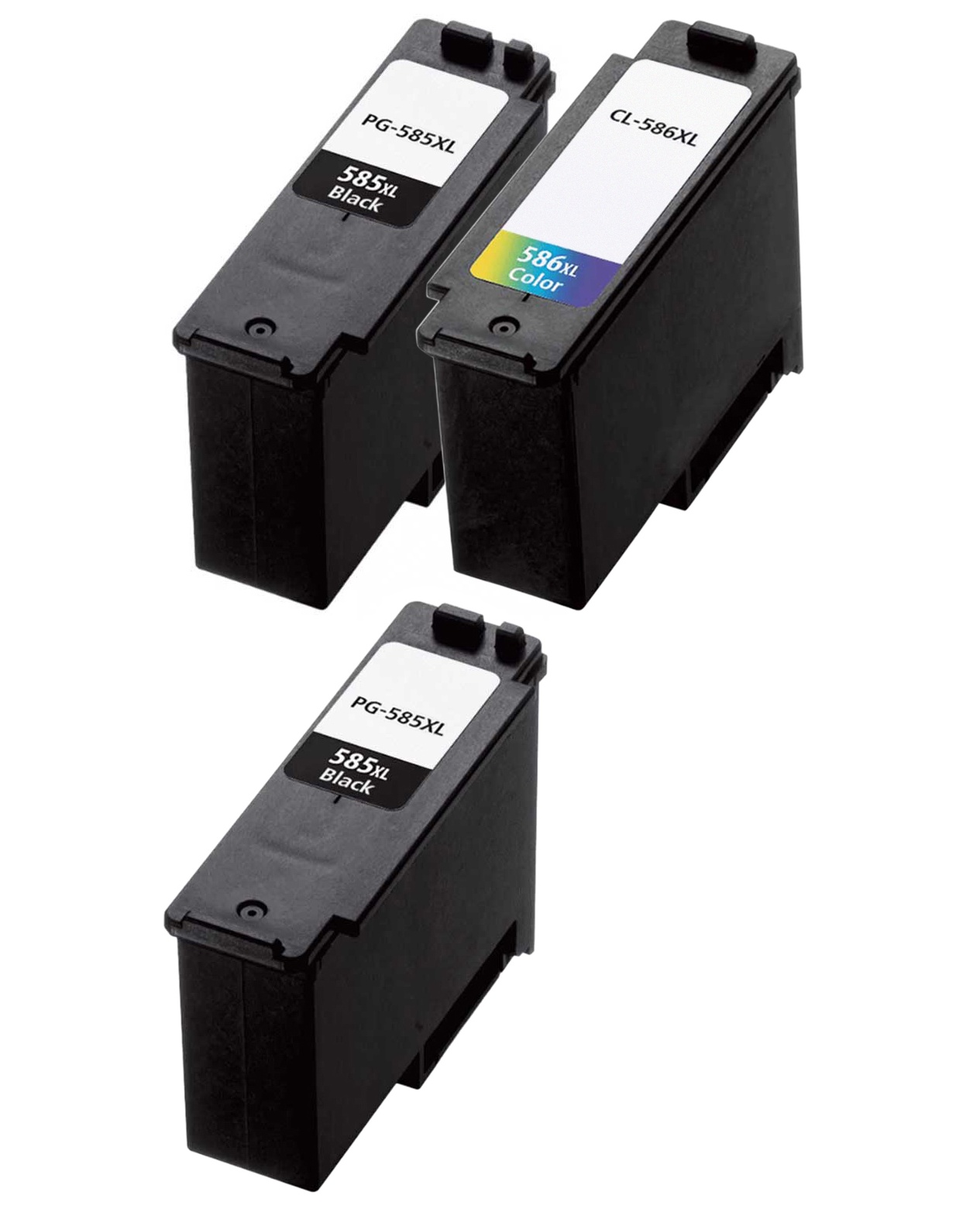 Remanufactured Canon PG-585XL and CL-586XL Black and Colour High Cap. Ink Cartridges & EXTRA BLACK